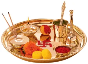 Complete Metal Pooja Thali Set