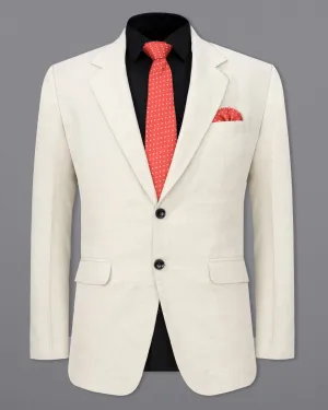 Coral Reef Cream Luxurious Linen Blazer