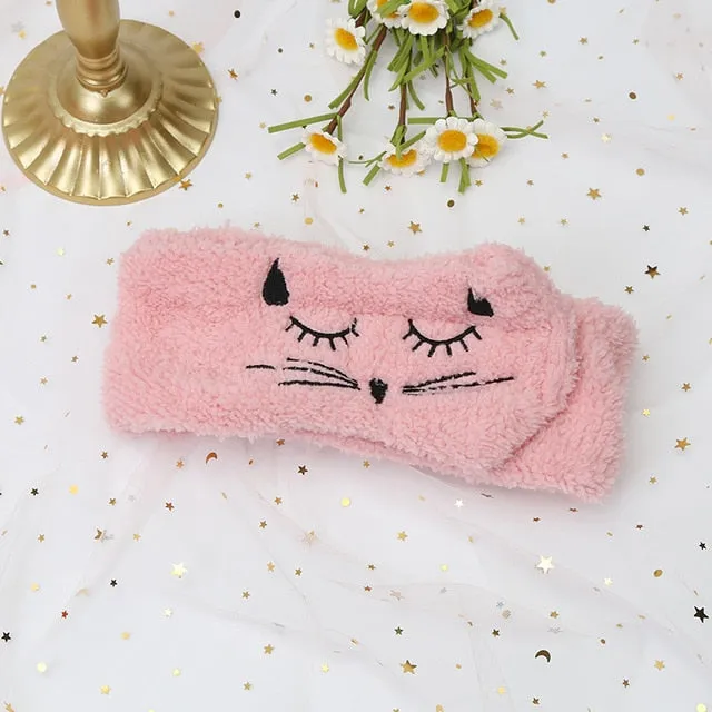 Cotton Blend Cat Themed Wash Head Band