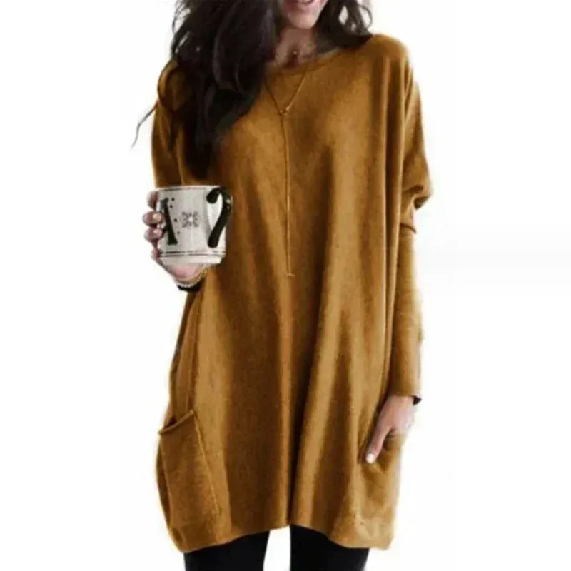 Cotton Bliss™ | Women's Oversized Tunic Sweater | Soft Cotton, Relaxed Fit, Cozy Design