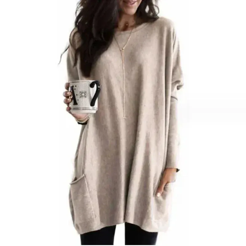 Cotton Bliss™ | Women's Oversized Tunic Sweater | Soft Cotton, Relaxed Fit, Cozy Design