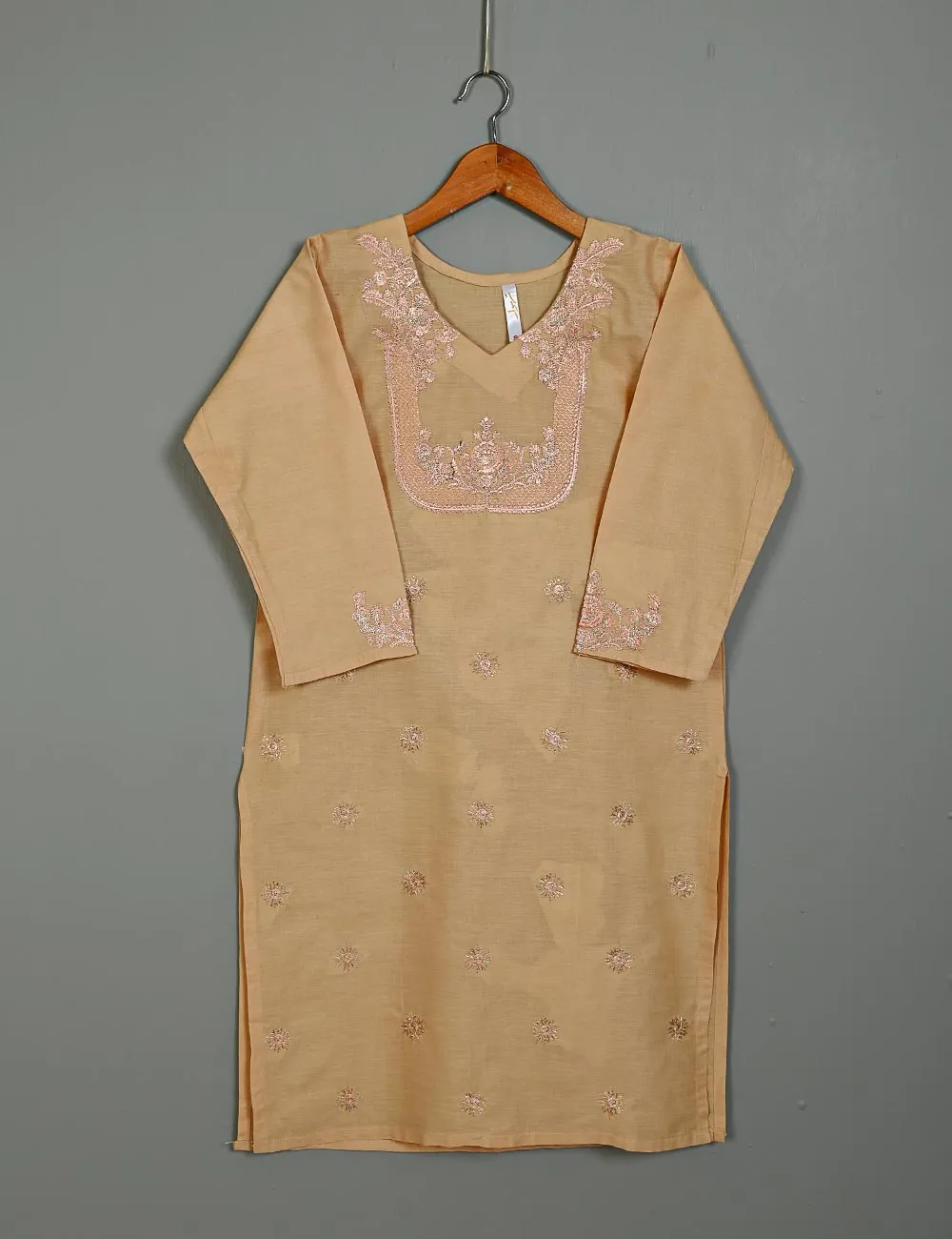 Cotton Embroidered Stitched Kurti - Wispy Flair (TS-044A-Skin)