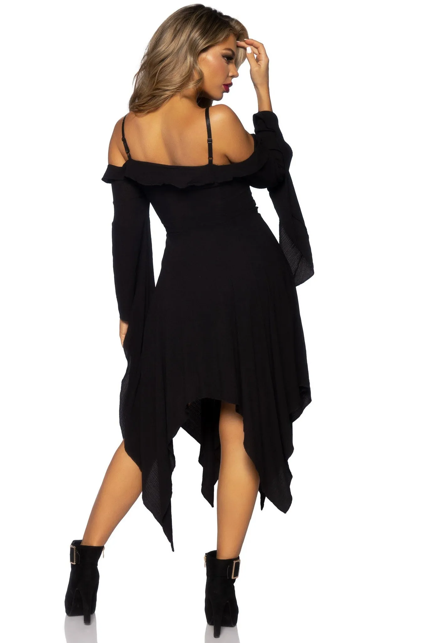 Cotton Gauze Bell Sleeved Peasant Dress