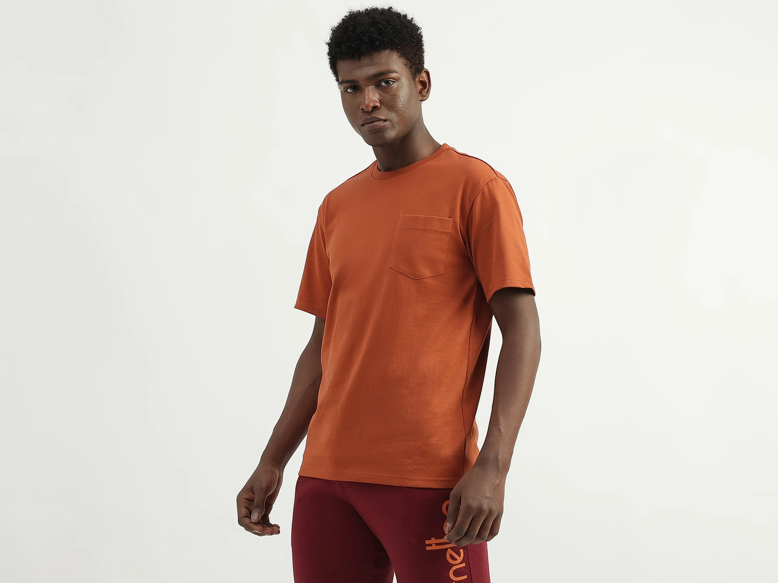 Cotton Solid Round Neck Mens T-shirts