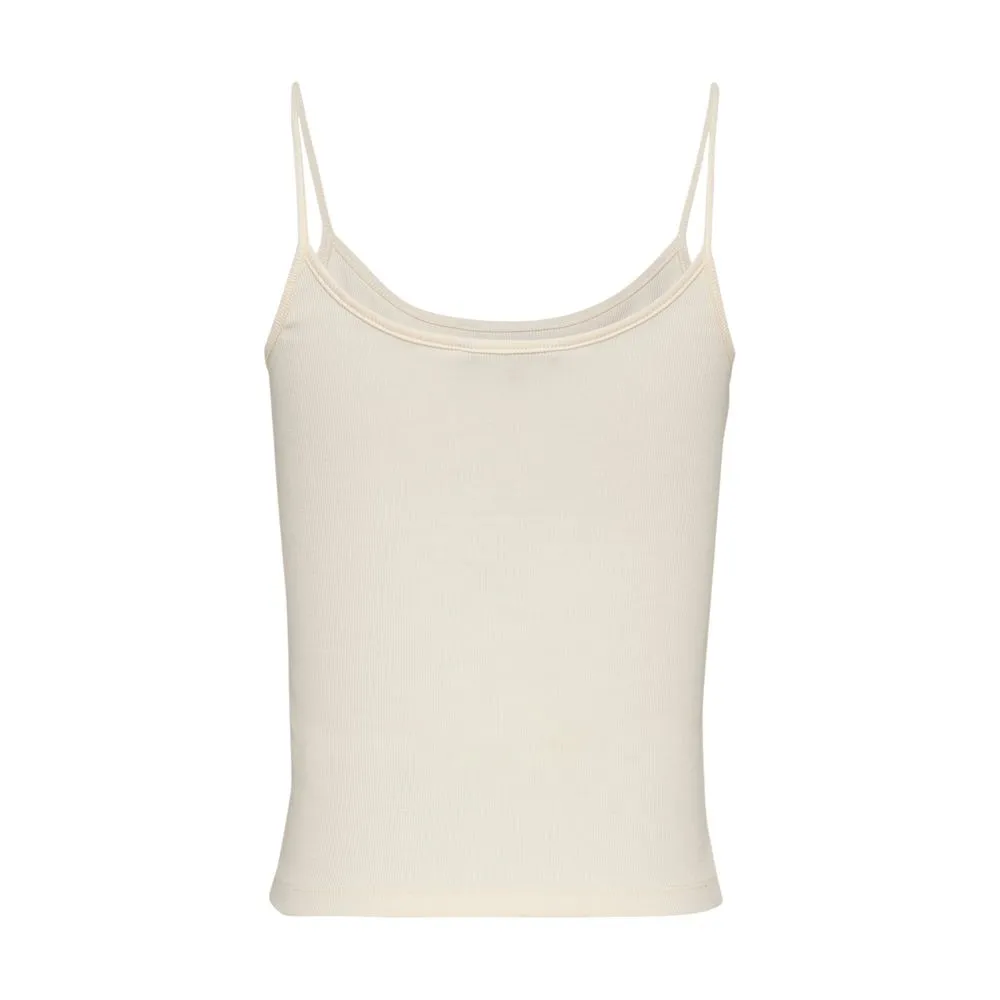 Cream Cotton Rigenerato Tops & T-Shirt