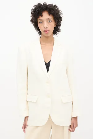 Cream Linen Quinn Oversized Blazer