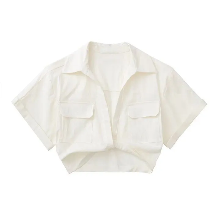 Crop White Shirt or Tee for Women