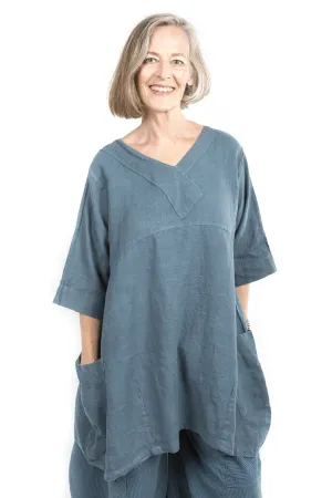 Crossover Linen Hypnea Tunic UnPrinted