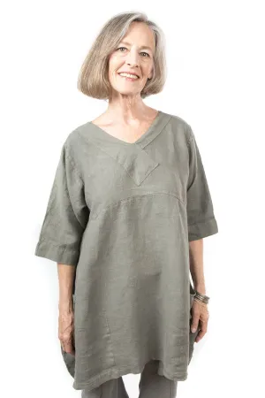 Crossover Linen Illite Tunic UnPrinted