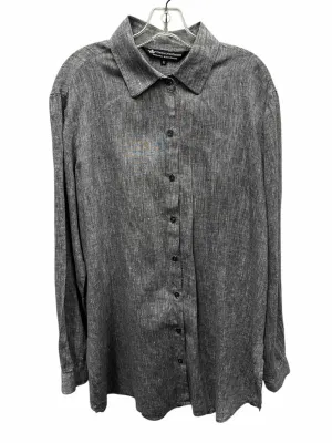 Crown Linen Design Size X large Gray Blouse