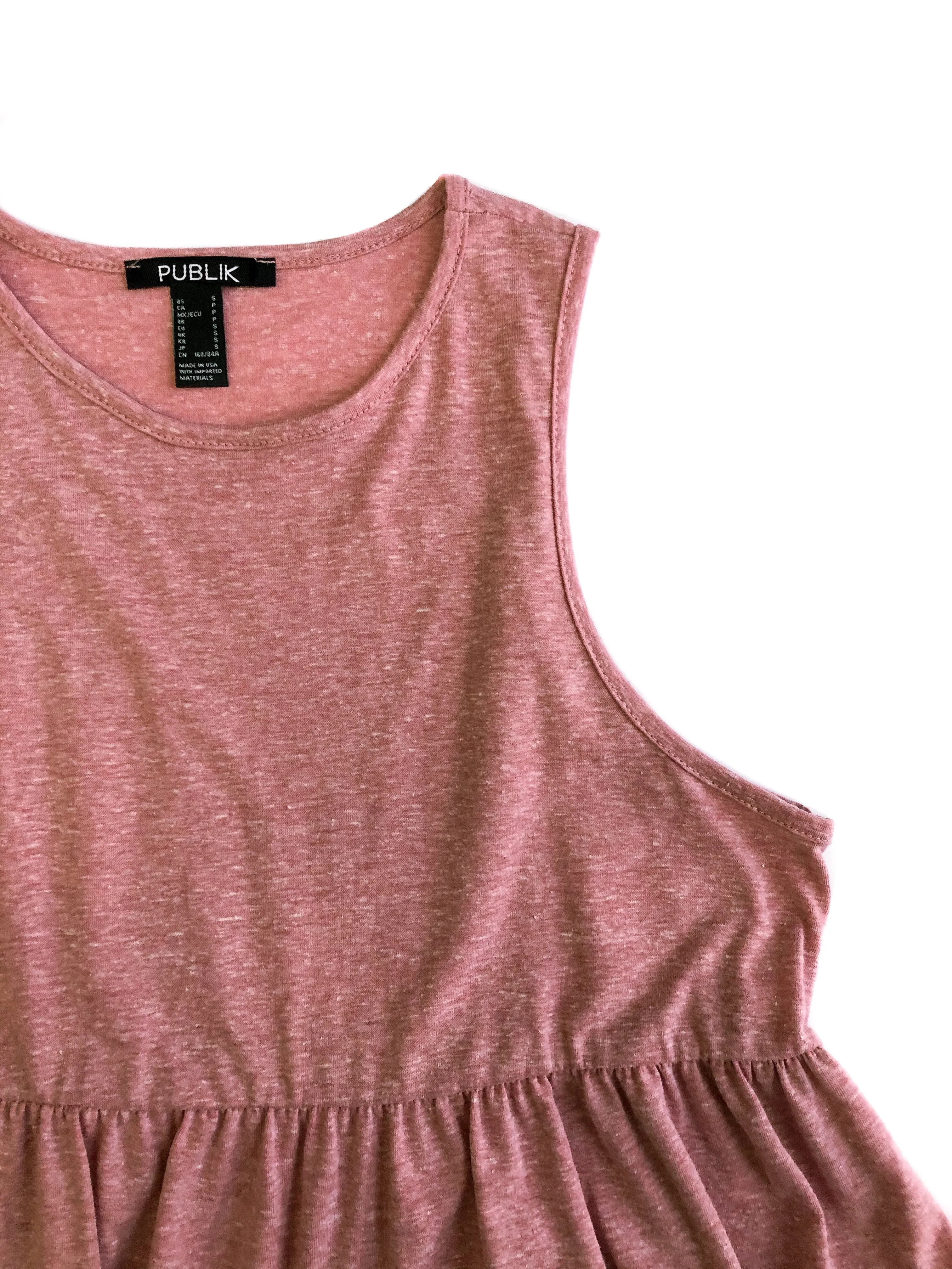 Dakota Tiered Sleeveless Top - Pink