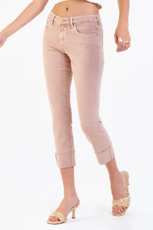 Dear John Blaire Hi Rise Cuffed Straight Jeans, Rose Dust