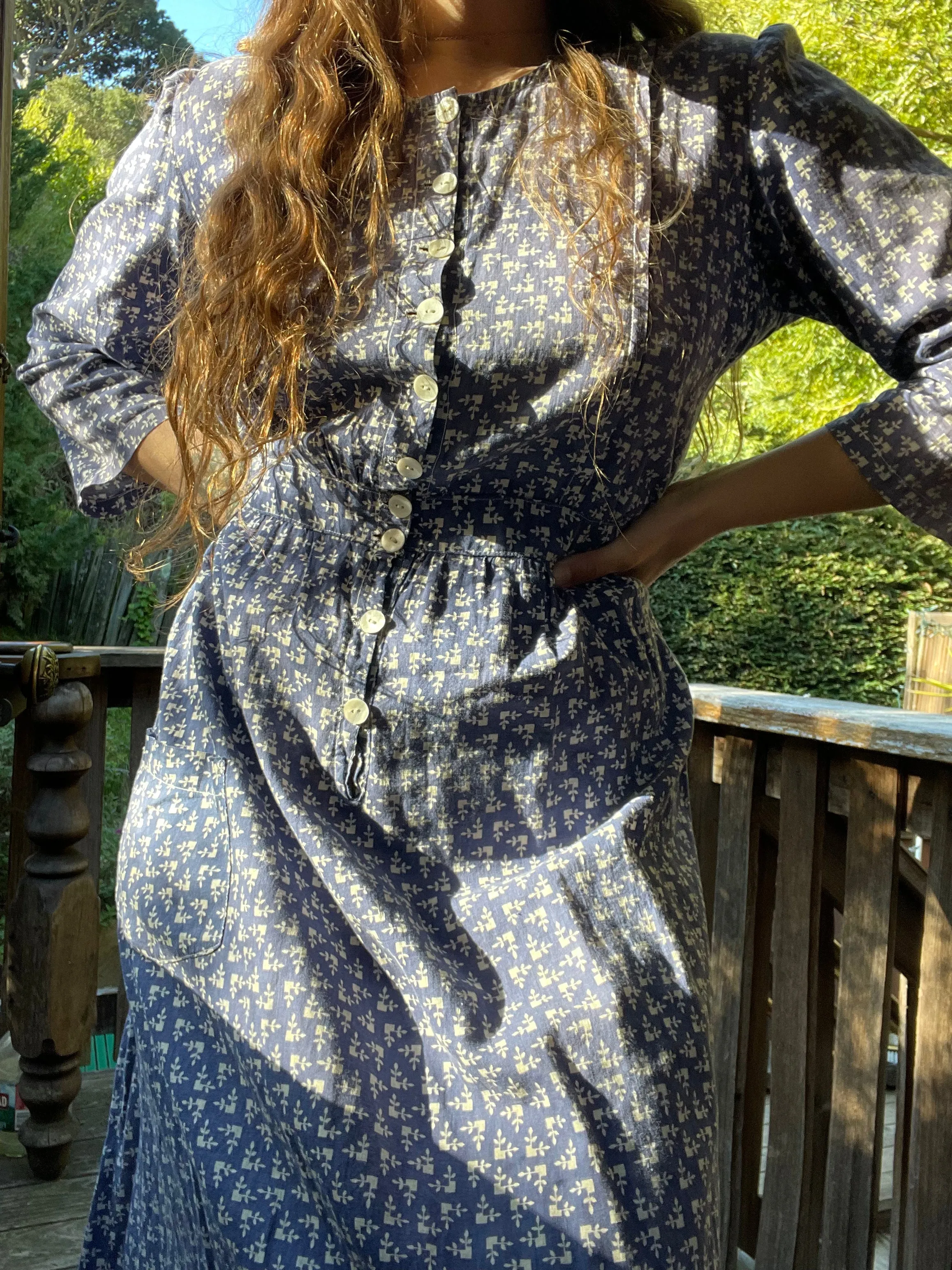 Depression Era Calico Day Dress
