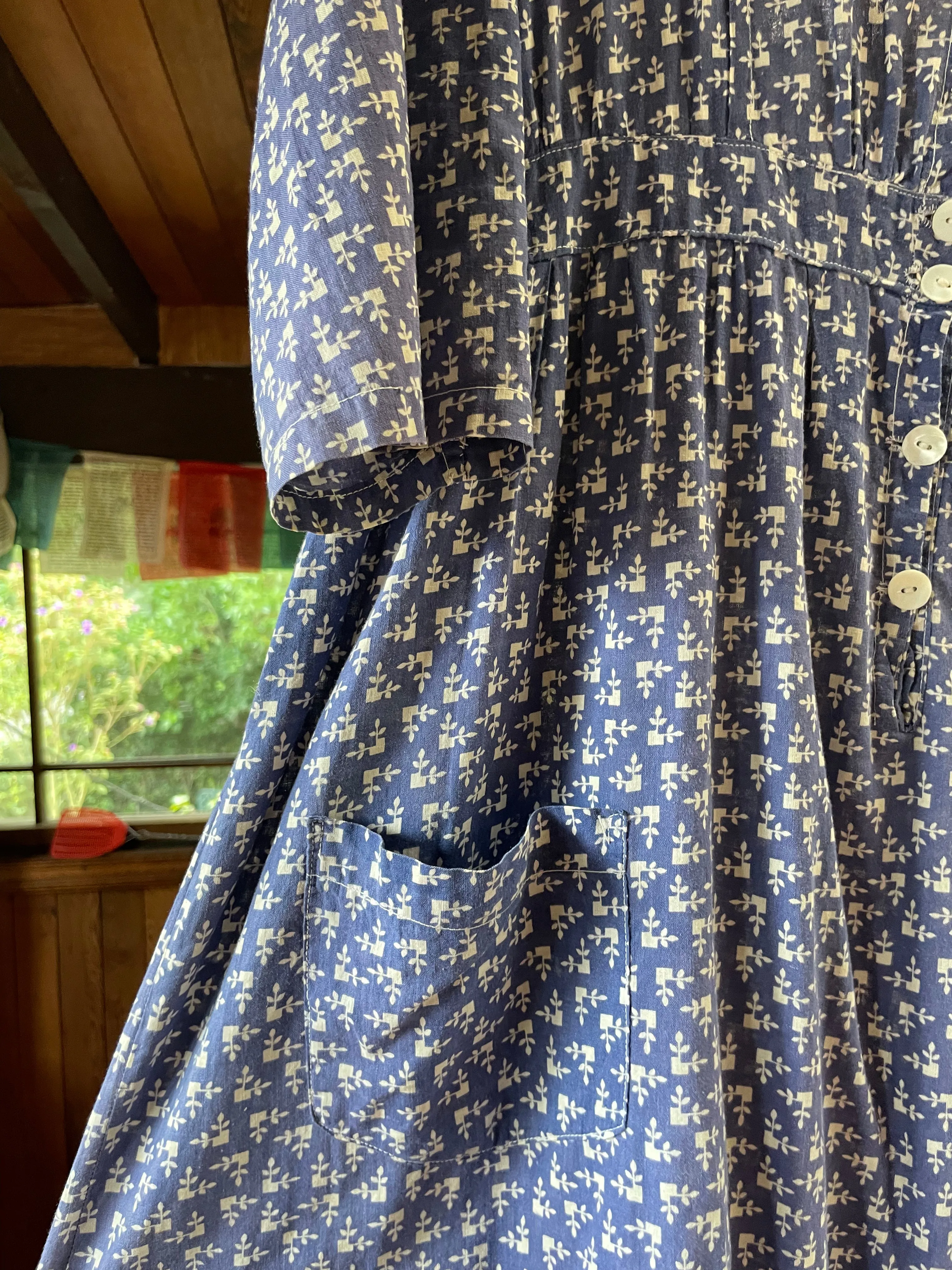 Depression Era Calico Day Dress