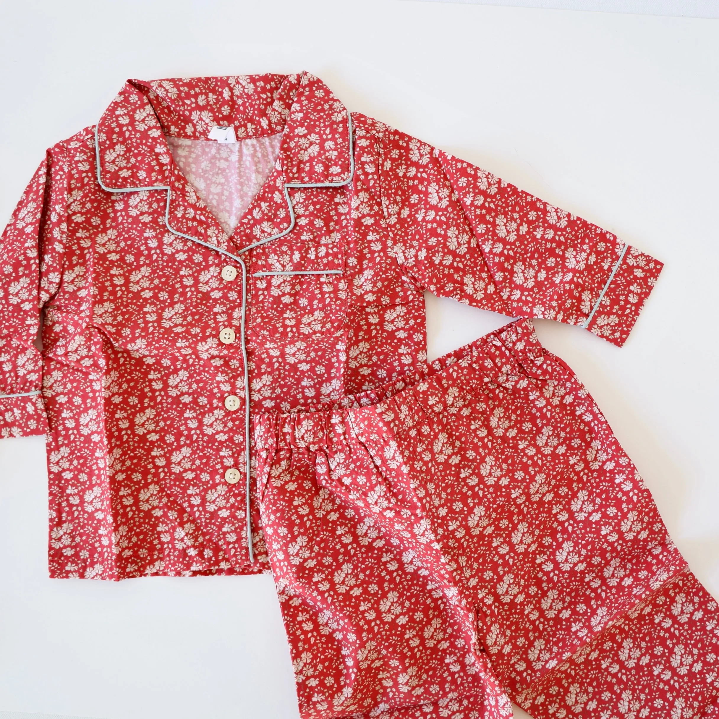 Domi Children's Organic Cotton Pajama Set - Tiny Floral