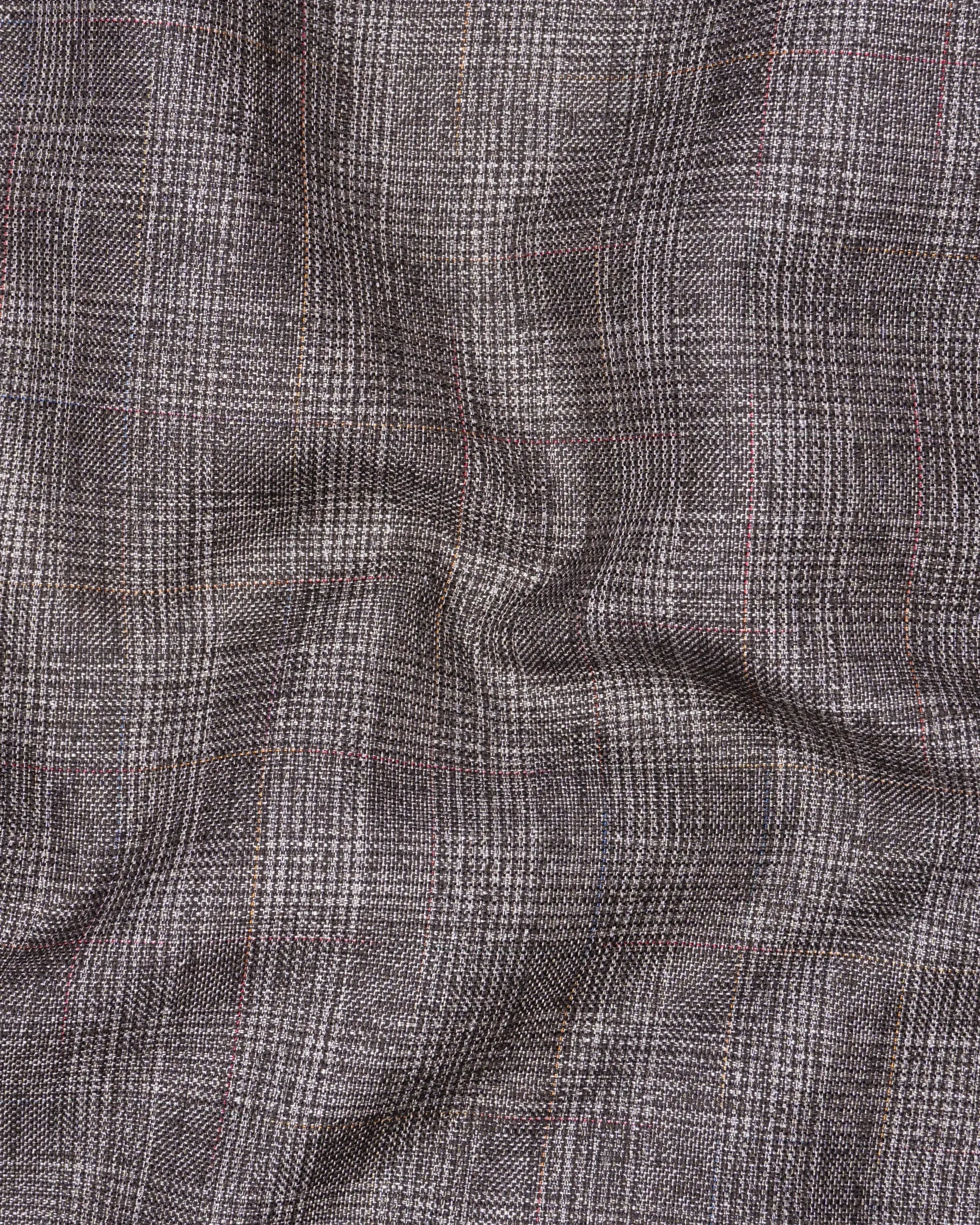 Don Juan Brown Plaid Wool Rich Blazer
