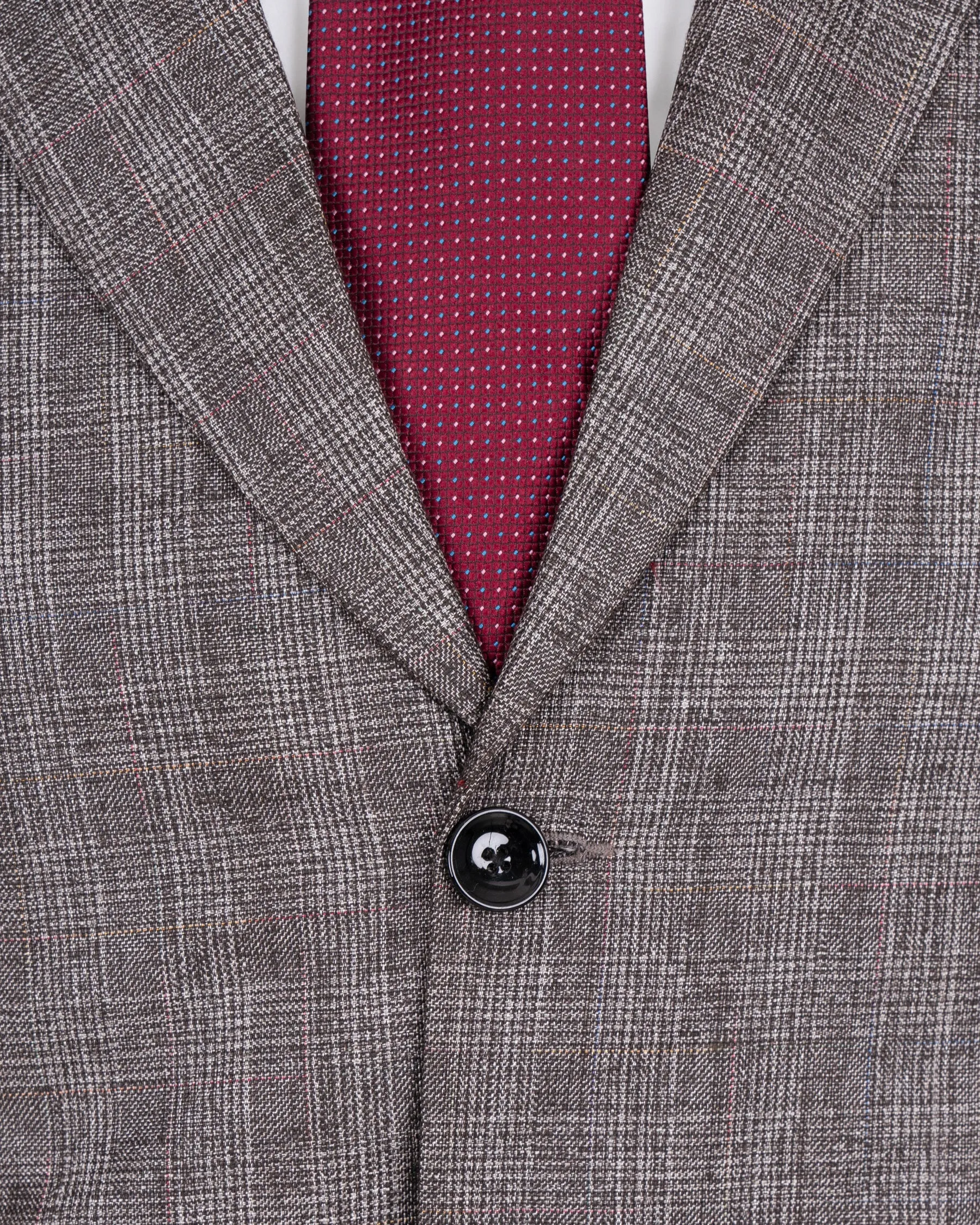 Don Juan Brown Plaid Wool Rich Blazer