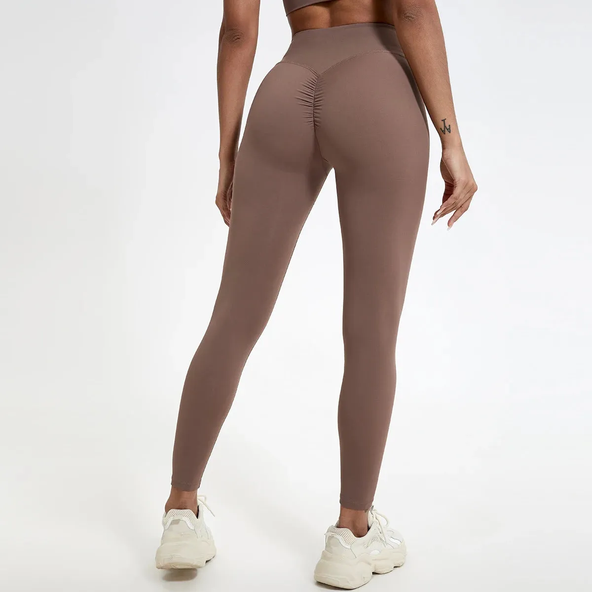 Drawstring High-Waisted Leggings