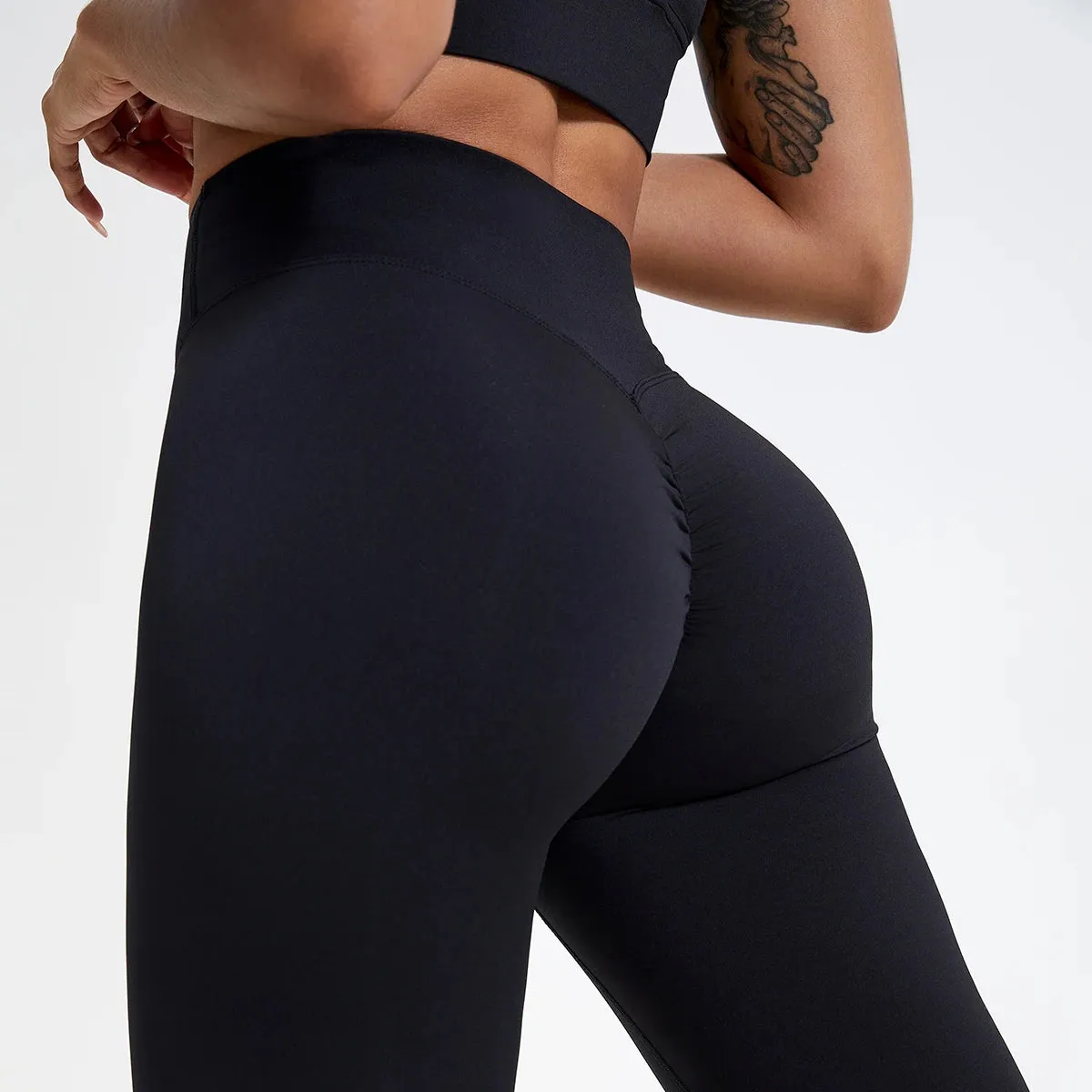 Drawstring High-Waisted Leggings