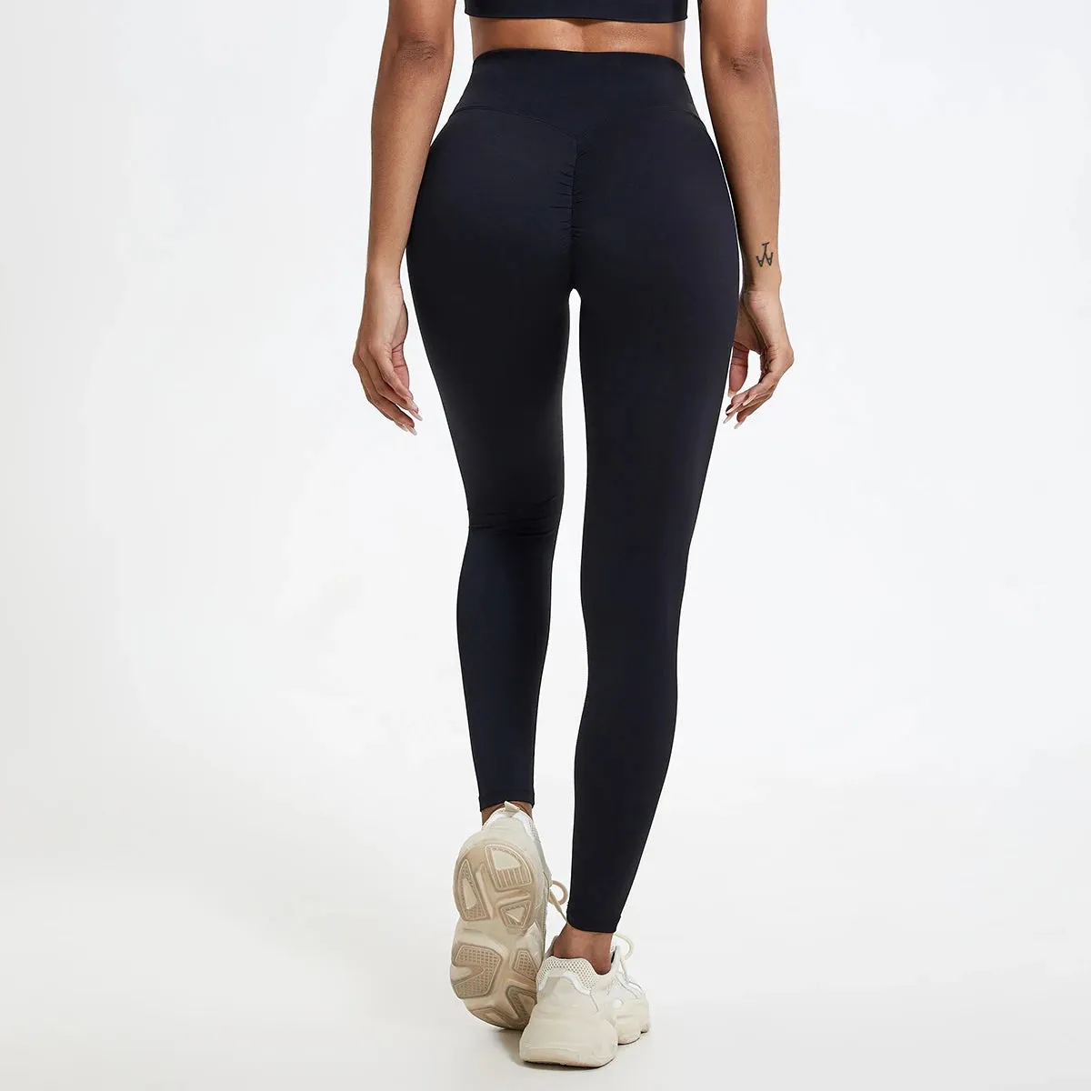 Drawstring High-Waisted Leggings