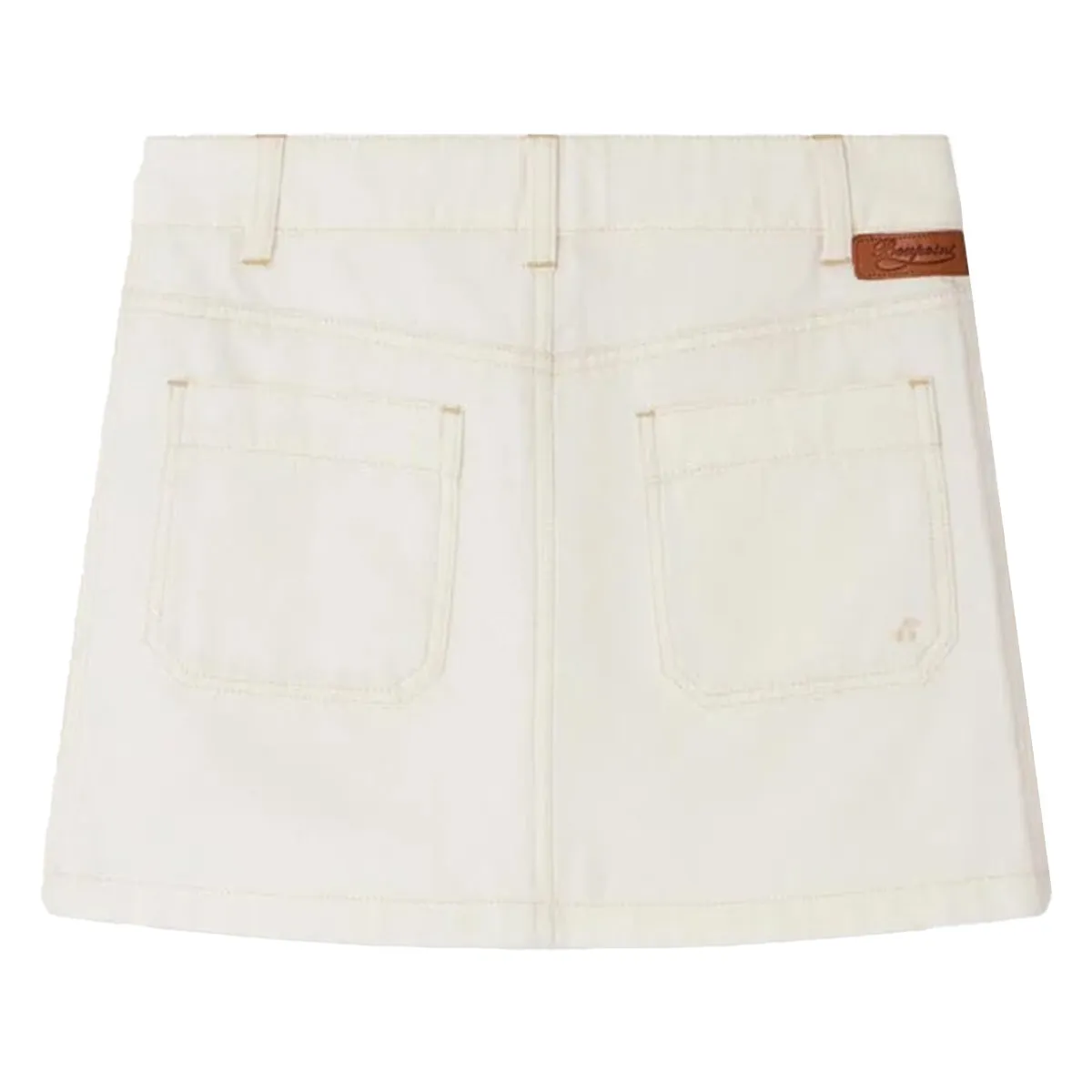 Elise White Denim Skirt