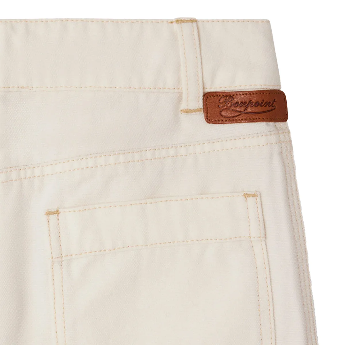 Elise White Denim Skirt