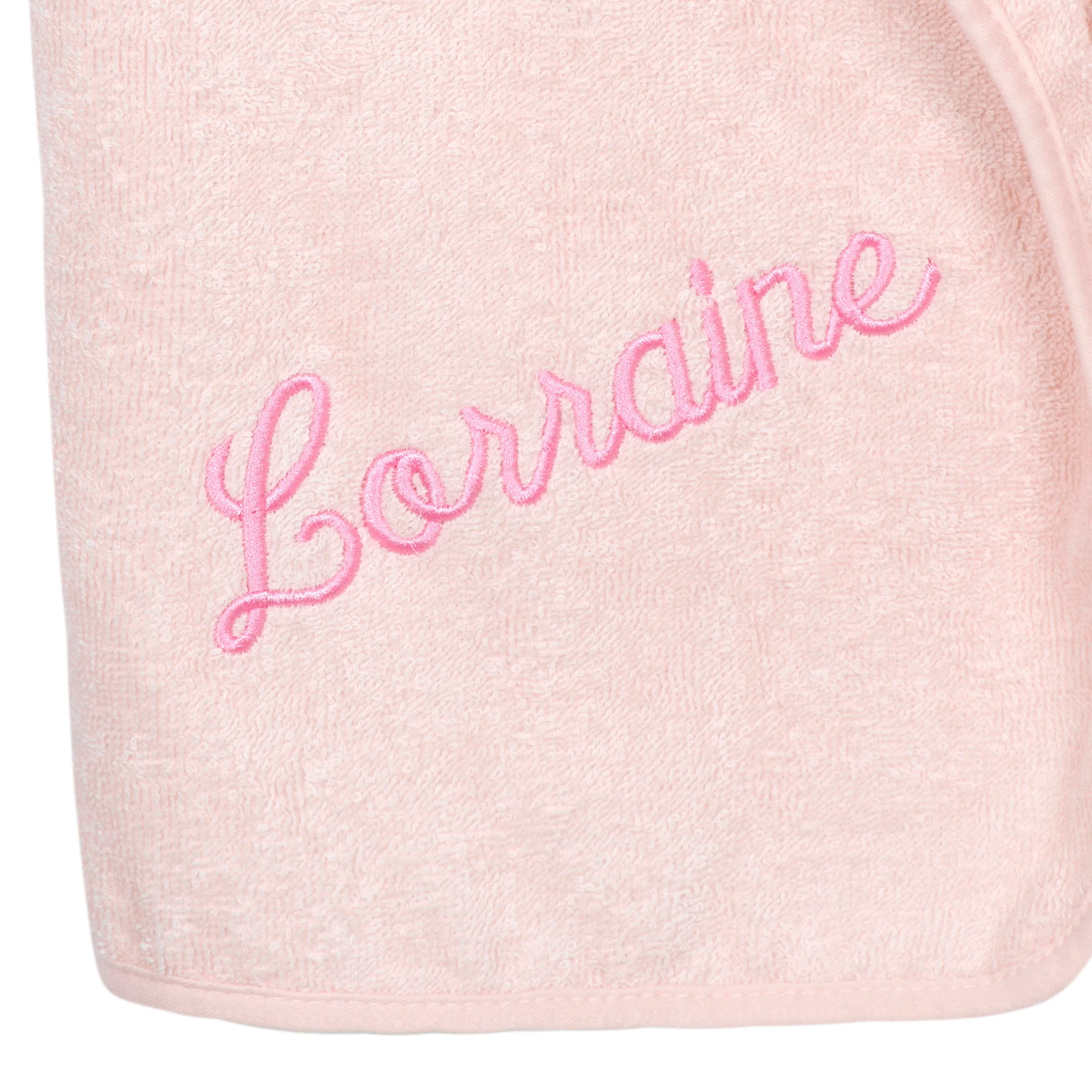 Embroidered Baby Girls Vintage Floral Bunny Bath Wrap