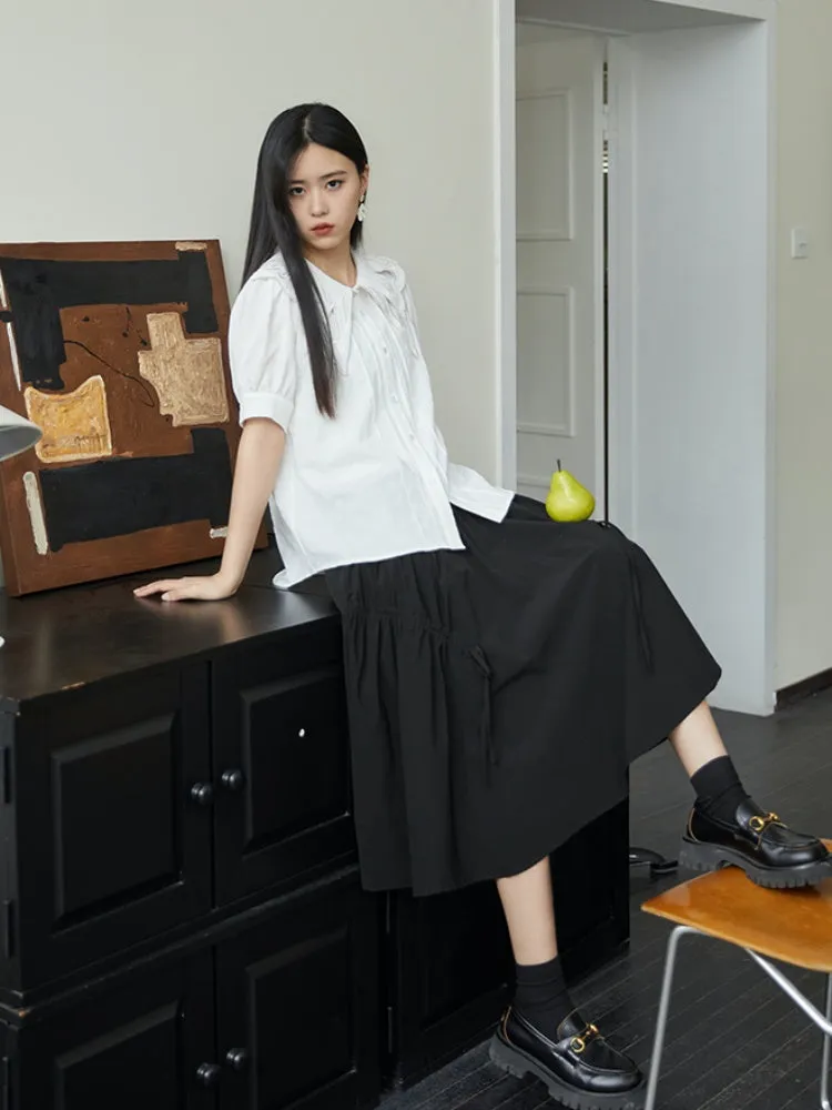 Embroidered Butterfly Lapel Shirt