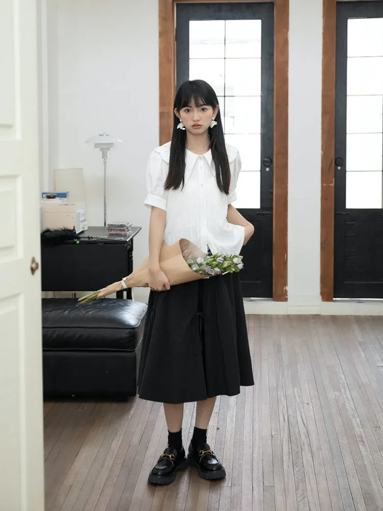 Embroidered Butterfly Lapel Shirt