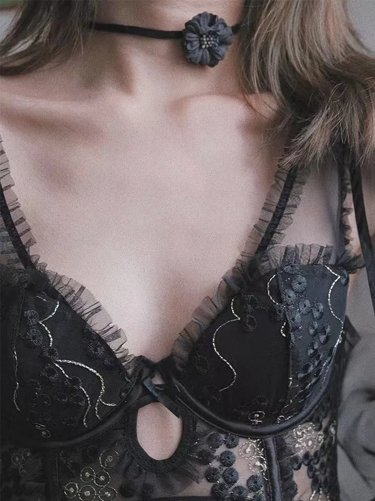 Embroidered Corset Top