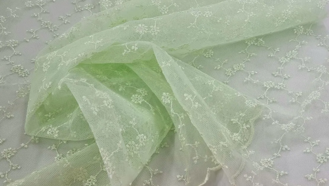 Embroidered Lace Dainty Mint