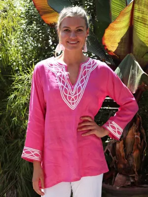 Embroidered Linen Tunic Style 520R50 2 HW