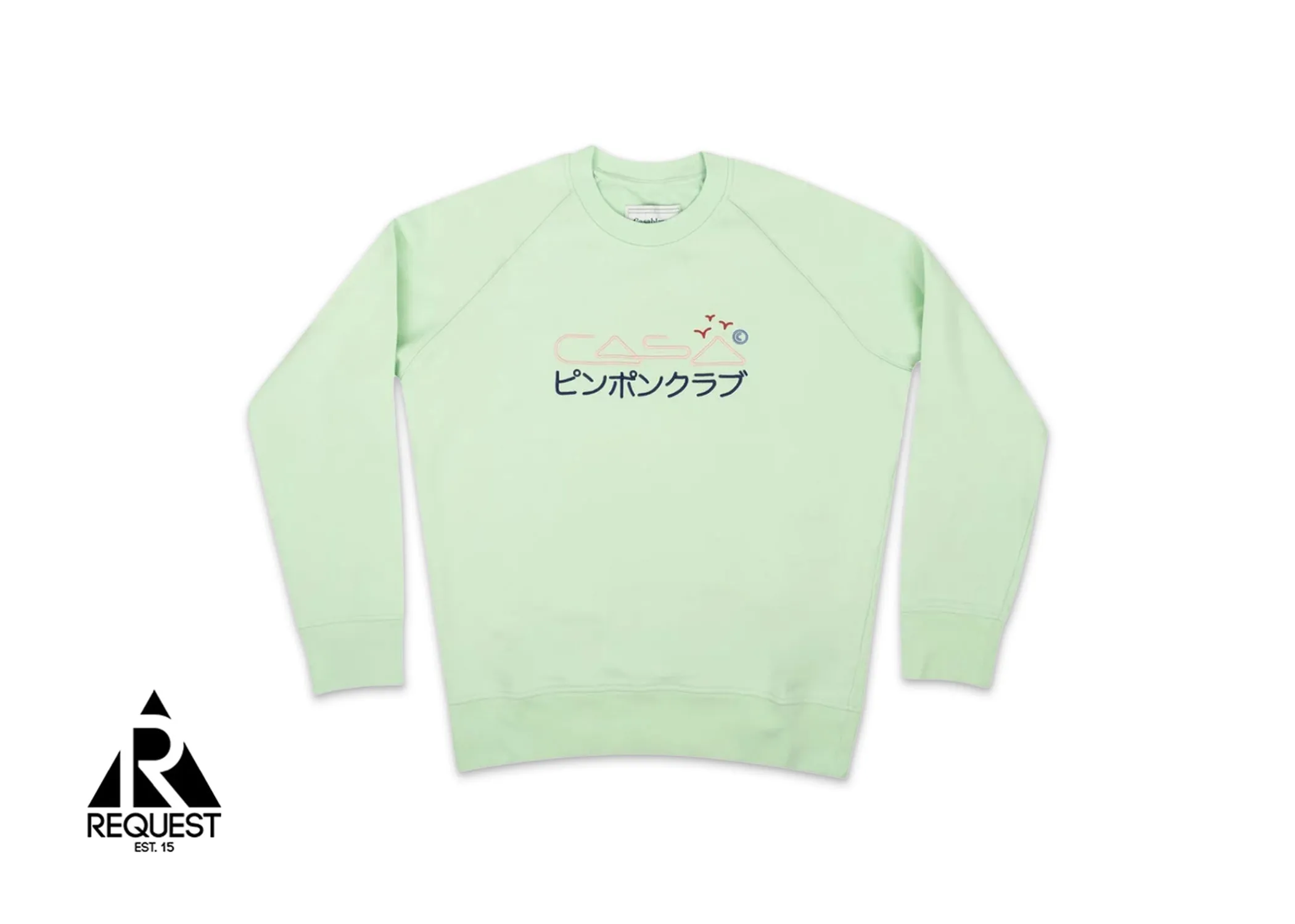 Embroidered Ragland Sweatshirt "Mint"