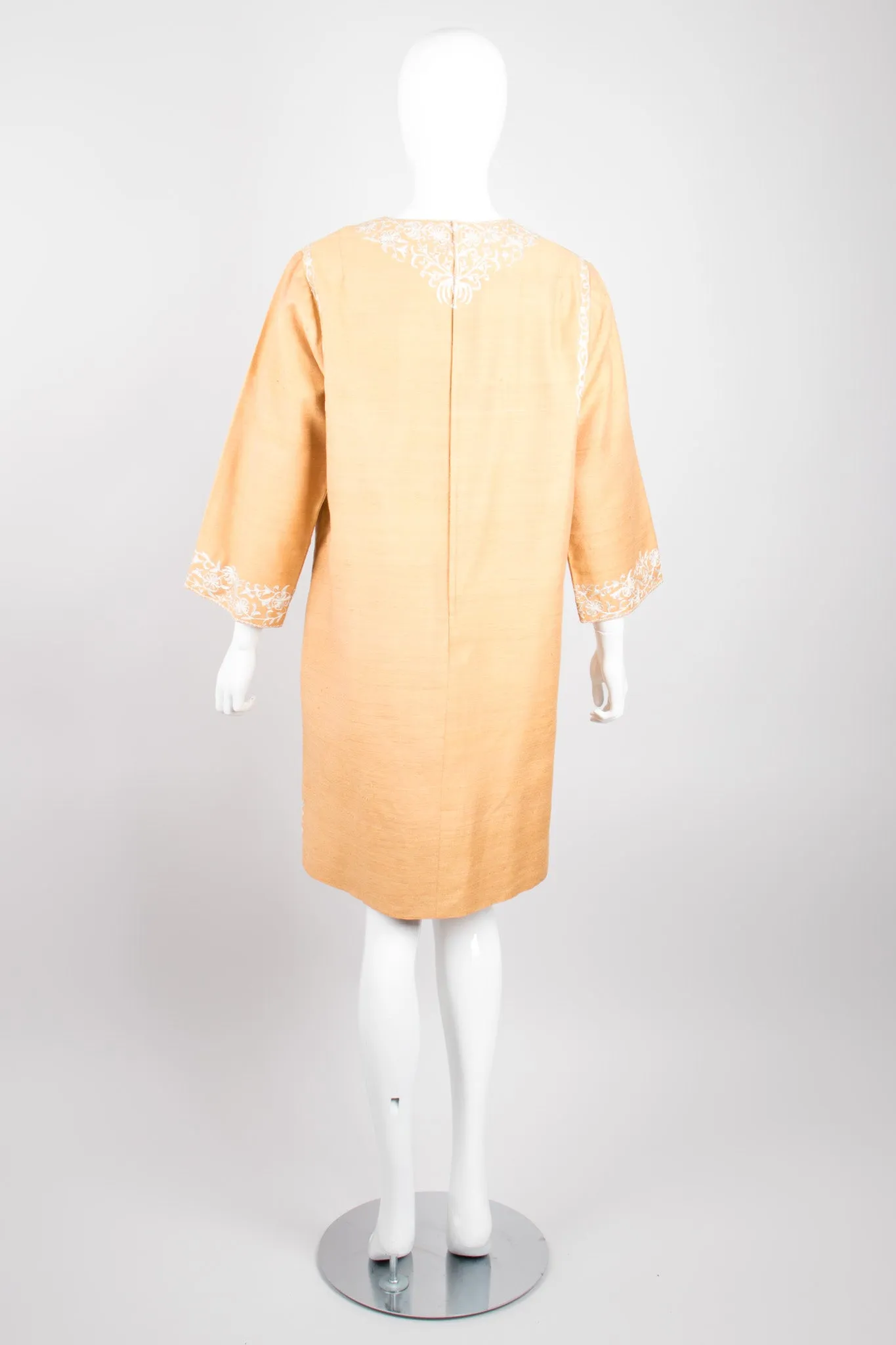 Embroidered Silk Tunic Dress