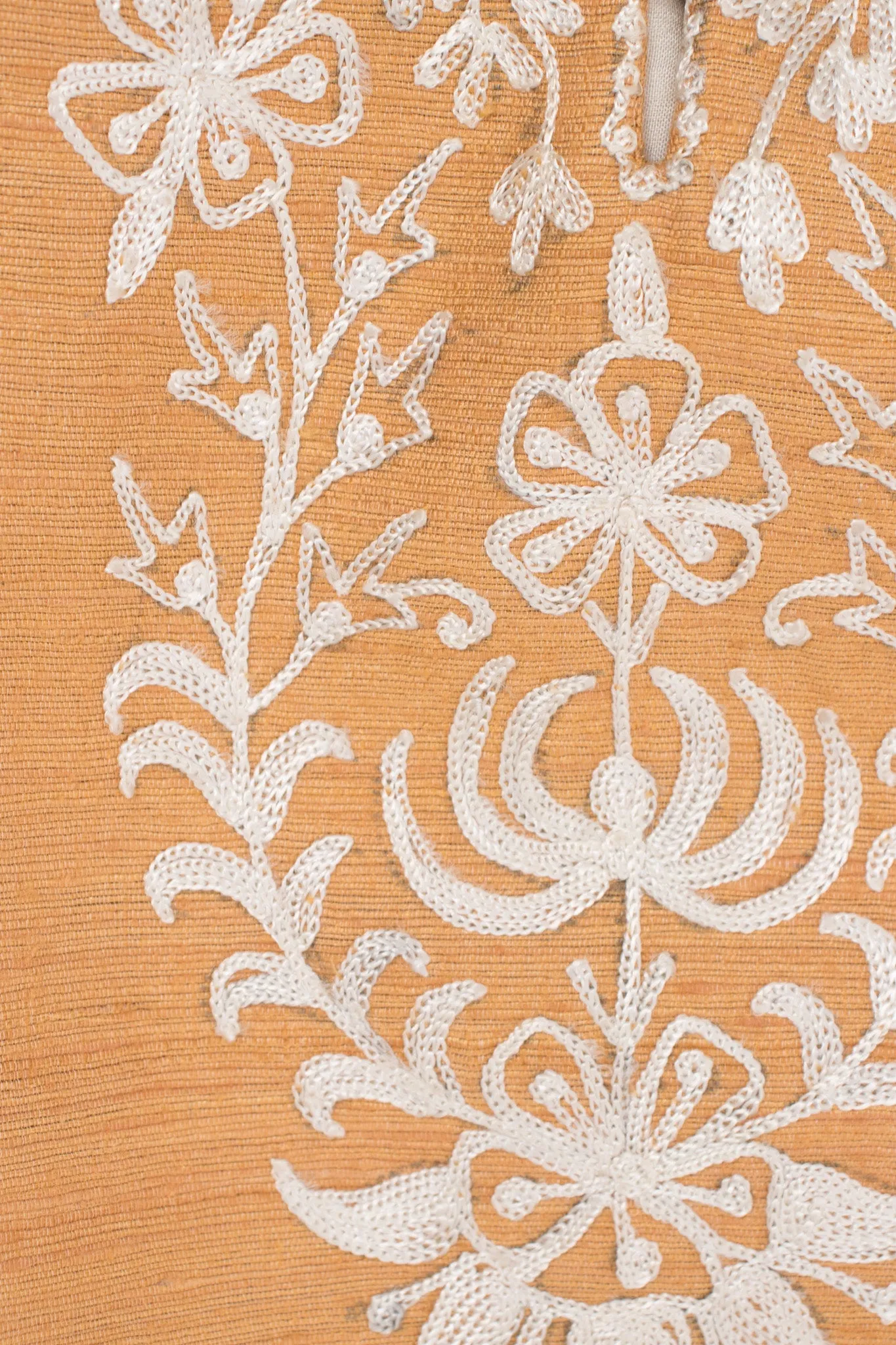 Embroidered Silk Tunic Dress