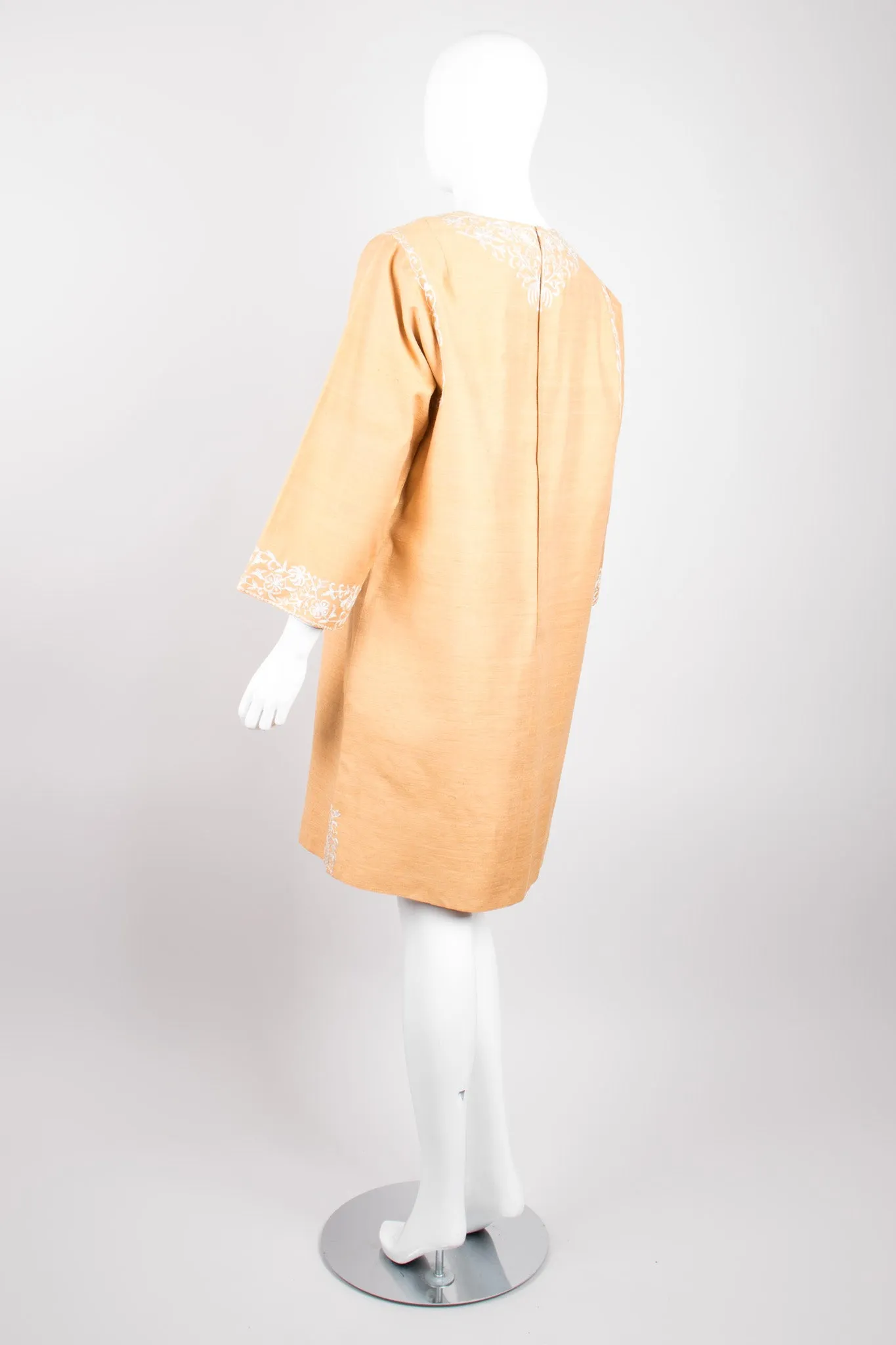 Embroidered Silk Tunic Dress