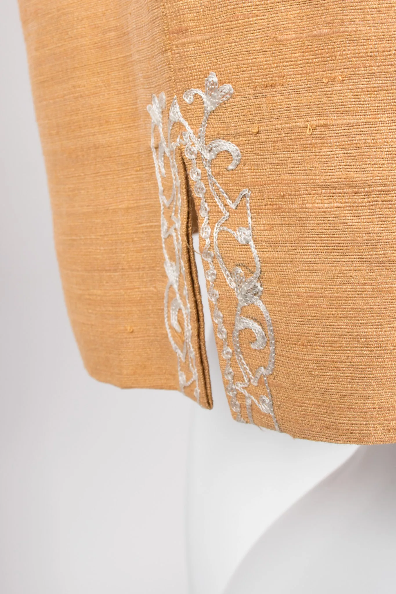 Embroidered Silk Tunic Dress