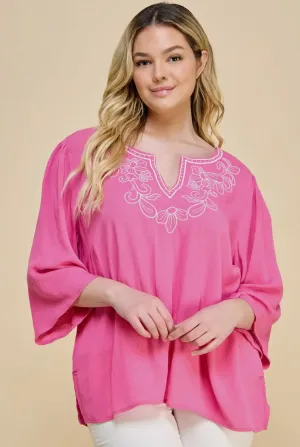 Embroidered Yoke Tunic (Plus)