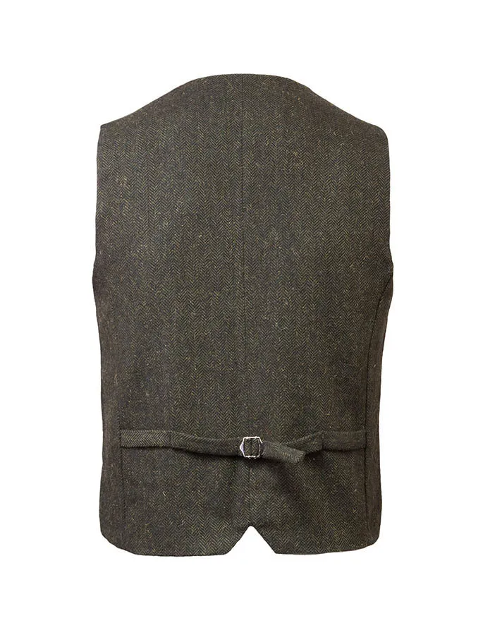 Emerald Isle Wool Blend Waistcoat Green