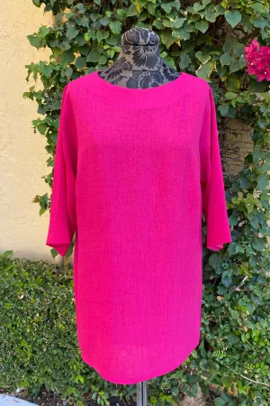 Emmelle Micro Linen Tunic - Fuschia