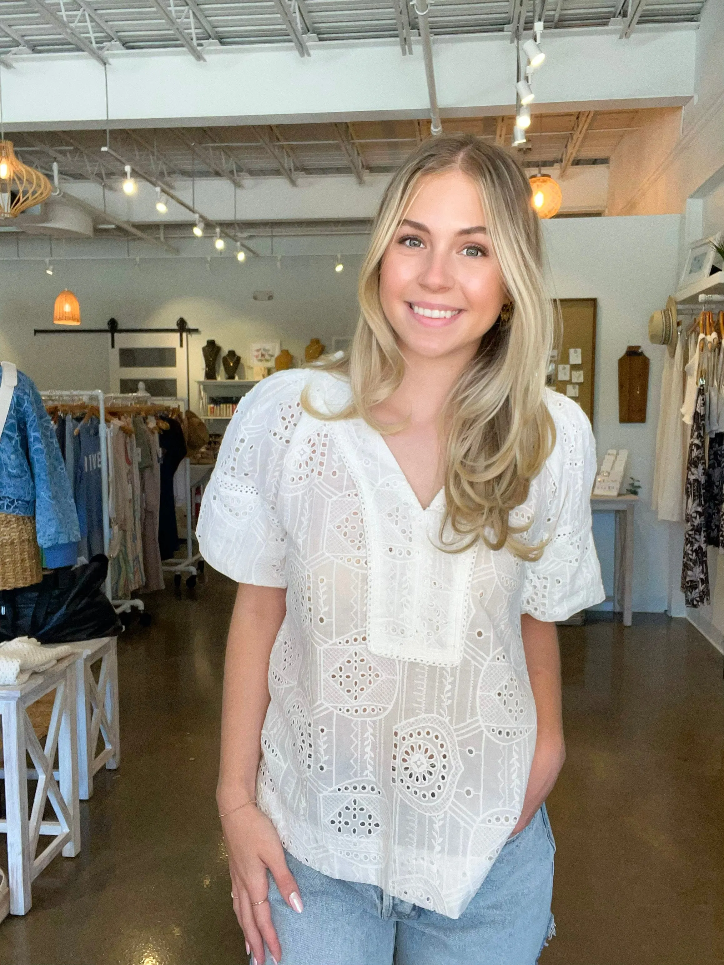 Eyelet Top
