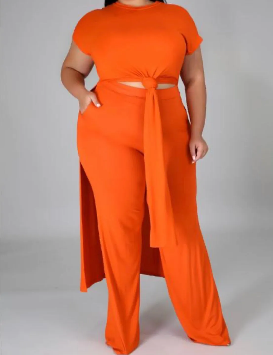 Featured Set‼️Long Tail Top & Leggings Set (Plus Size)‼️