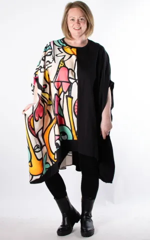 Fiona Oversized Pop Art | Black
