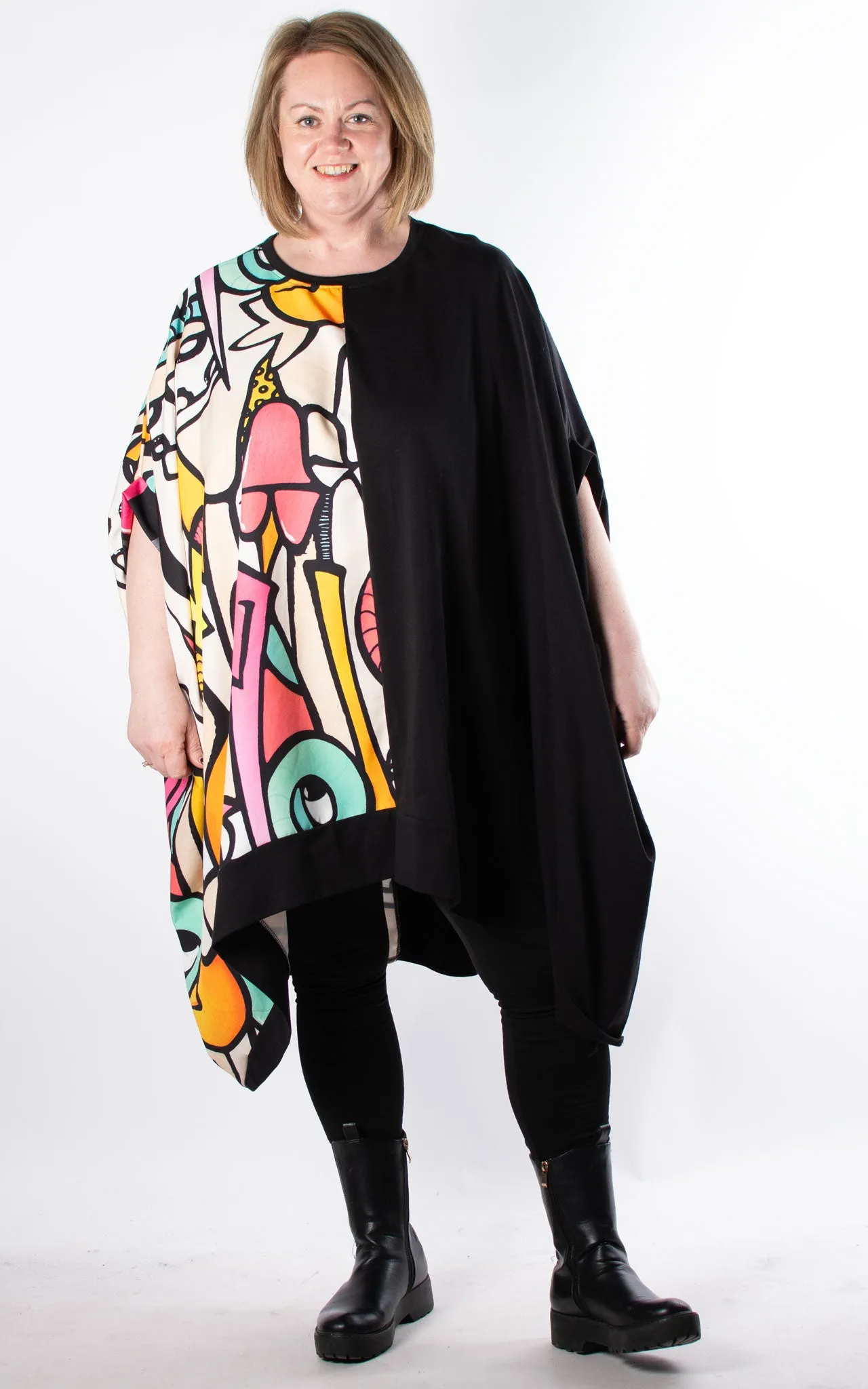 Fiona Oversized Pop Art | Black