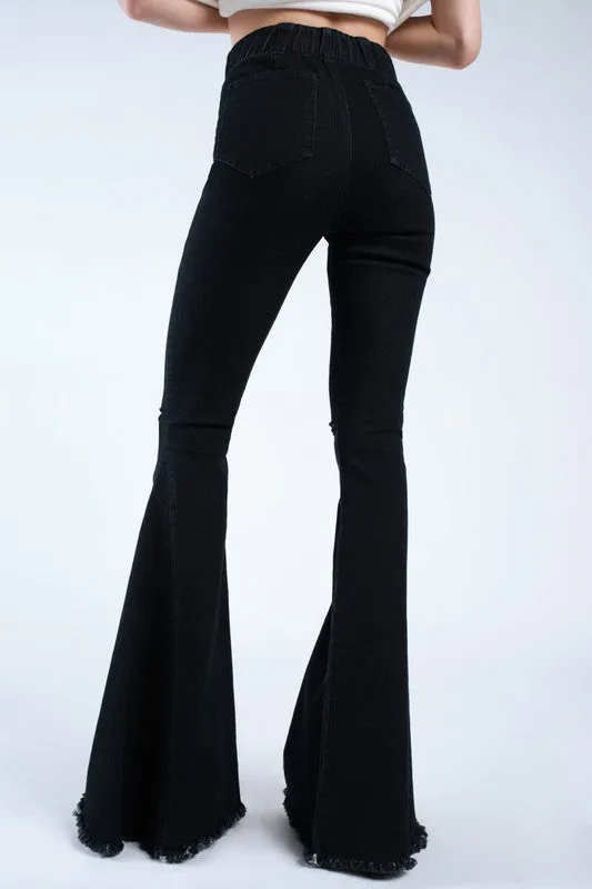 FLOAT ON DENIM FLARES