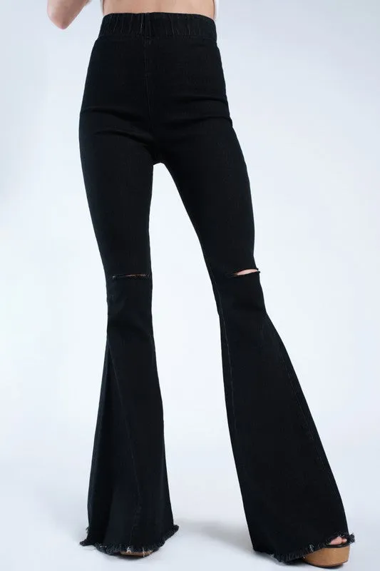 FLOAT ON DENIM FLARES