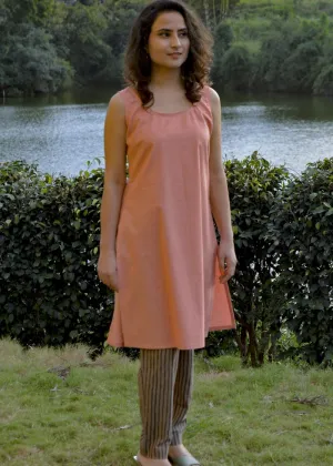 Flora - Organic Cotton Pink Sleeveless Tunic