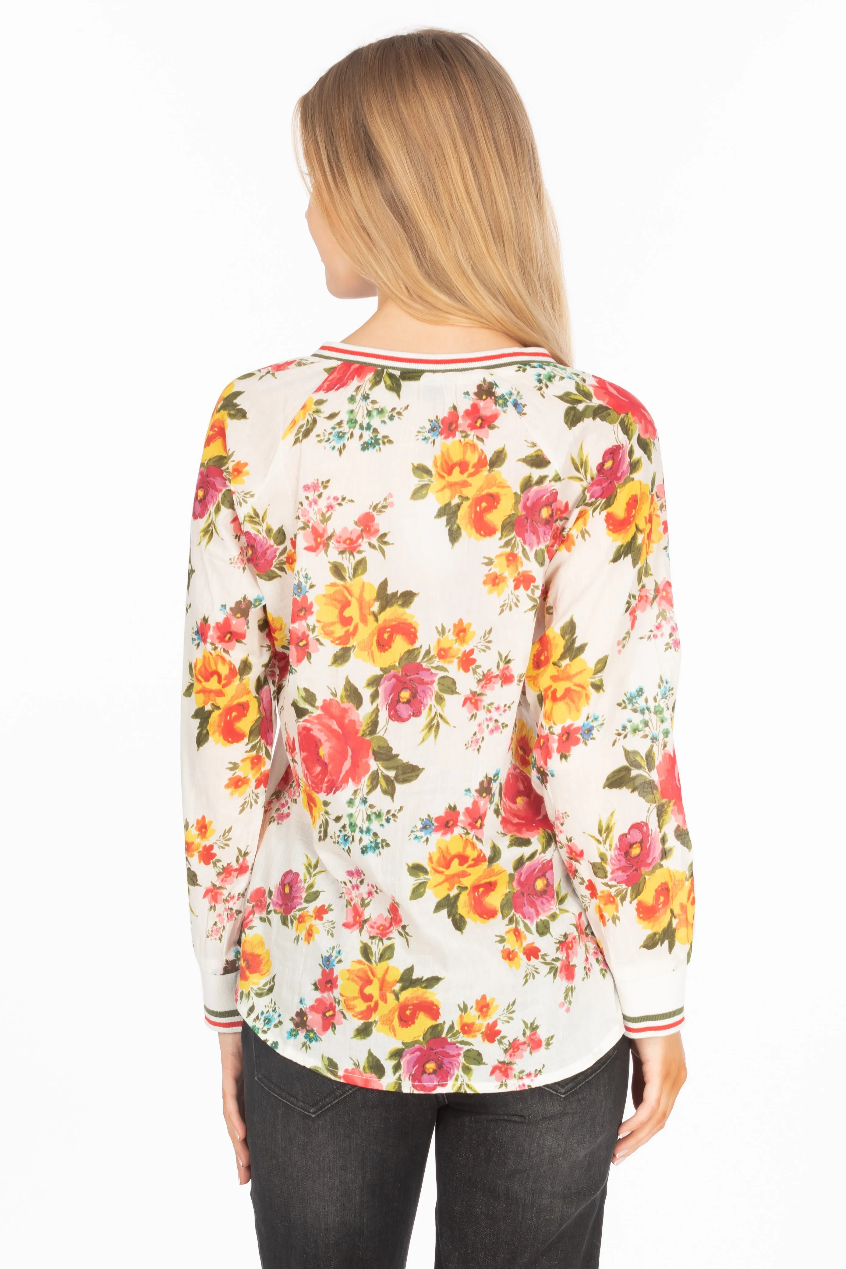 Floral Printed V-neck Tunic