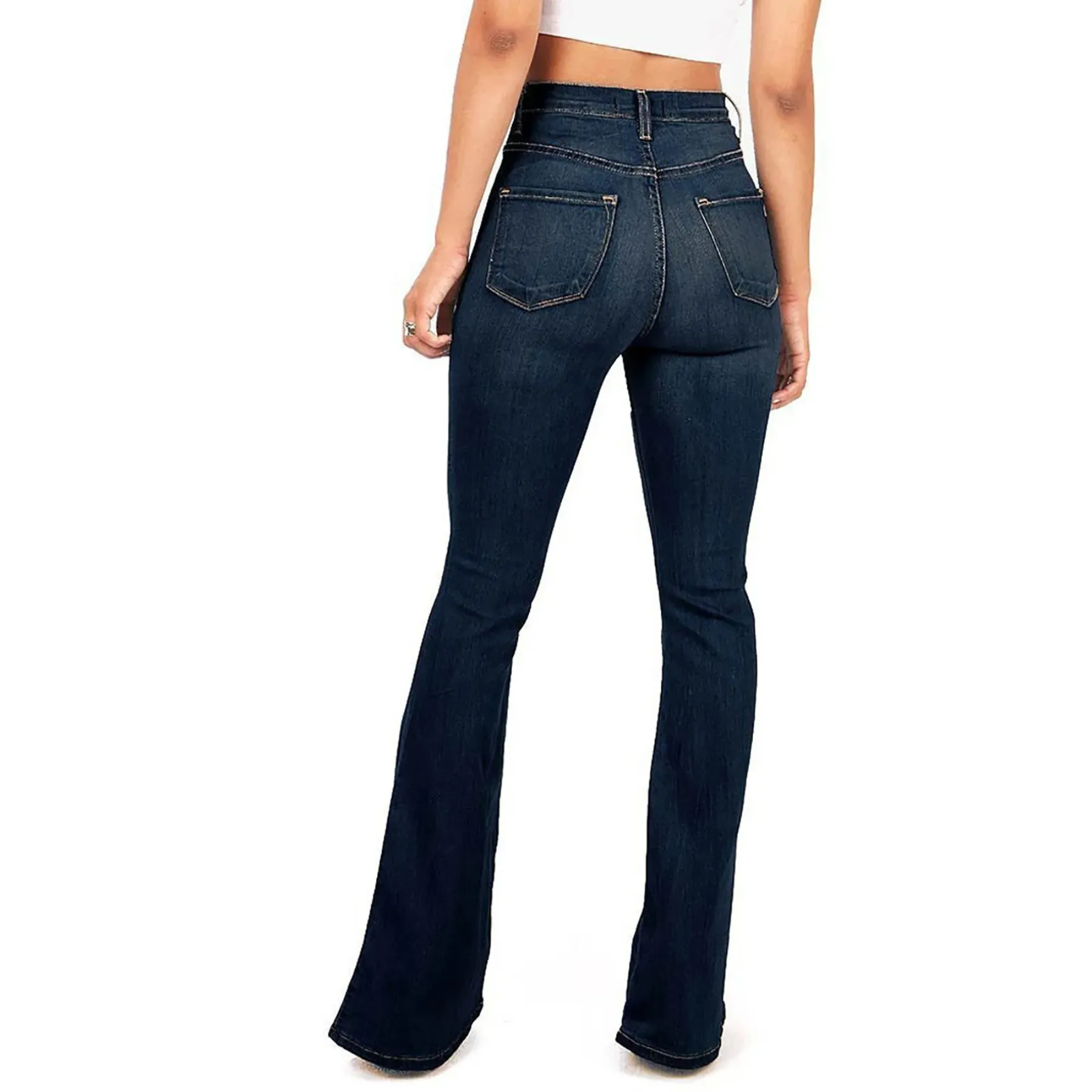 Florie Jeans | Women's High-Waisted Flared Bell Bottom Jeans