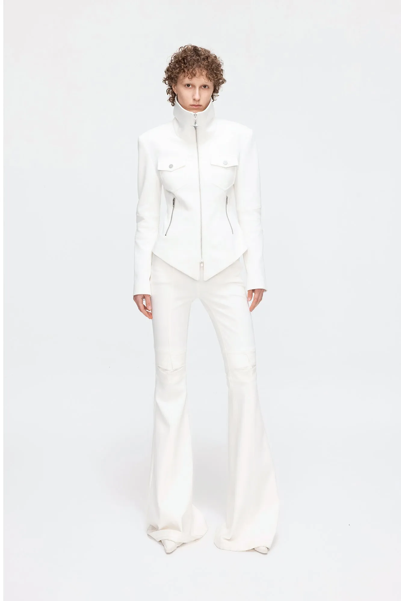 Four-pointed star low-waisted bell bottoms